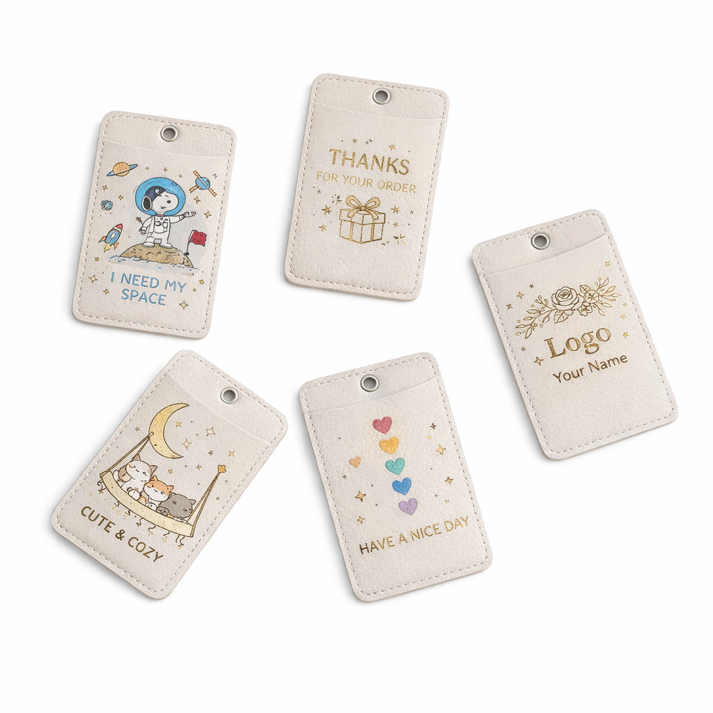 cute printed PU leather card holder