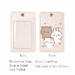 Custom Printed PU Leather Double Card Holder with Cartoon Space Theme