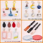 Custom Printed PU Leather Card Holder with Retractable Lanyard