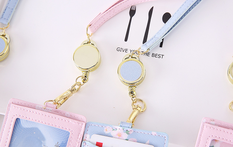 Custom Printed PU Leather Card Holder with Cute Design for OEM Branding