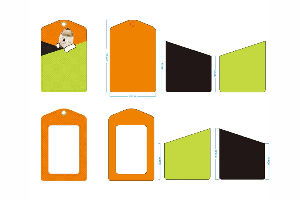 send your design for custom leather card holder project