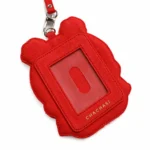 Embroidered Cartoon Card Holder with Keychain – Soft Campus ID Holder (OEM Factory)