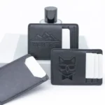 Minimalist PU Leather Card Holder – Slim One-Piece Card Sleeve with Cut-Out Design (OEM Factory)