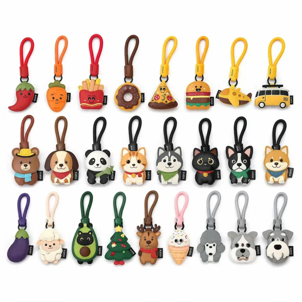 Custom PU Leather Keychain – Logo Printed Promotional Keychain (OEM Factory)