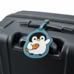 Embroidered PU Leather Luggage Tag – Cartoon Travel Identification Tag (OEM Factory)