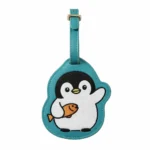 Embroidered PU Leather Luggage Tag – Cartoon Travel Identification Tag (OEM Factory)