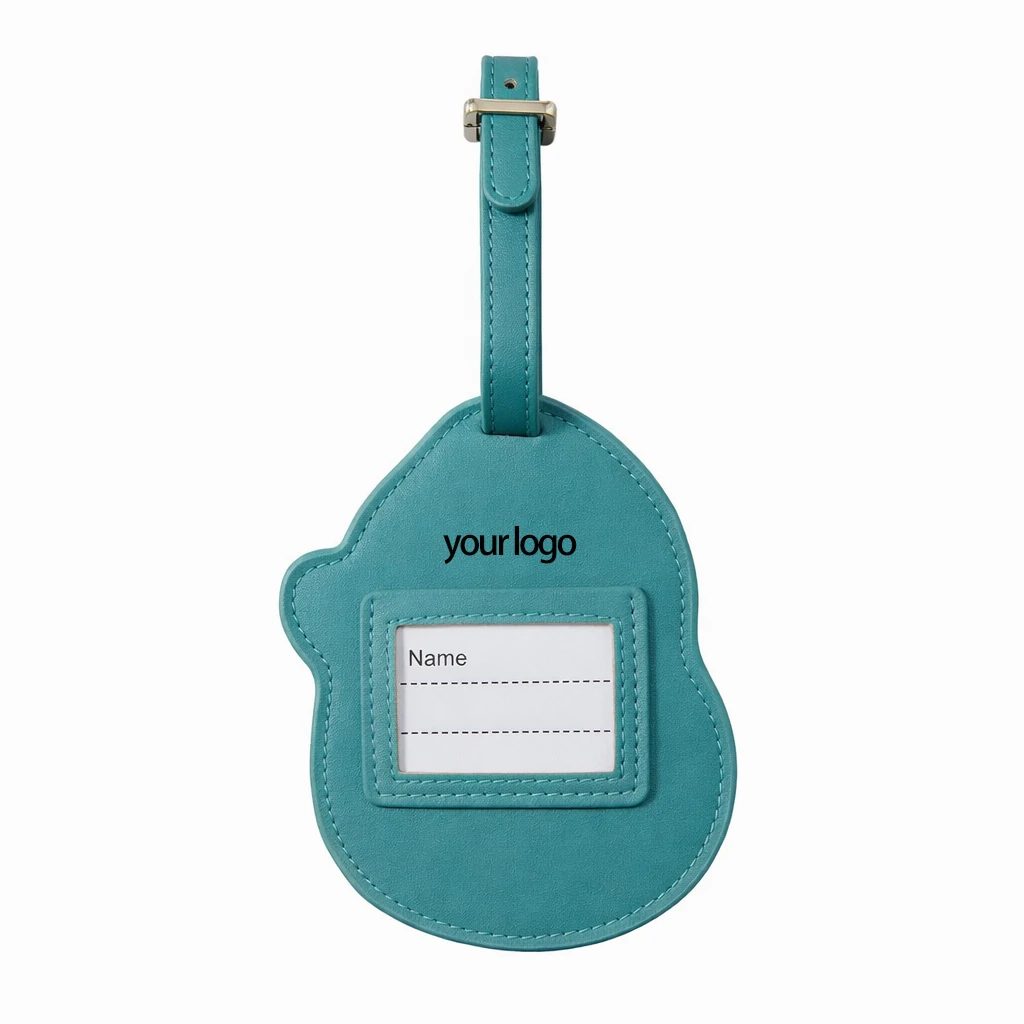 Embroidered PU Leather Luggage Tag – Cartoon Travel Identification Tag (OEM Factory)