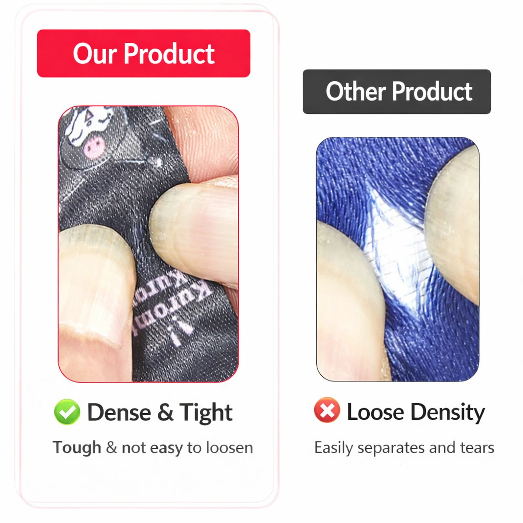 webbing density comparison for custom printed lanyard production
