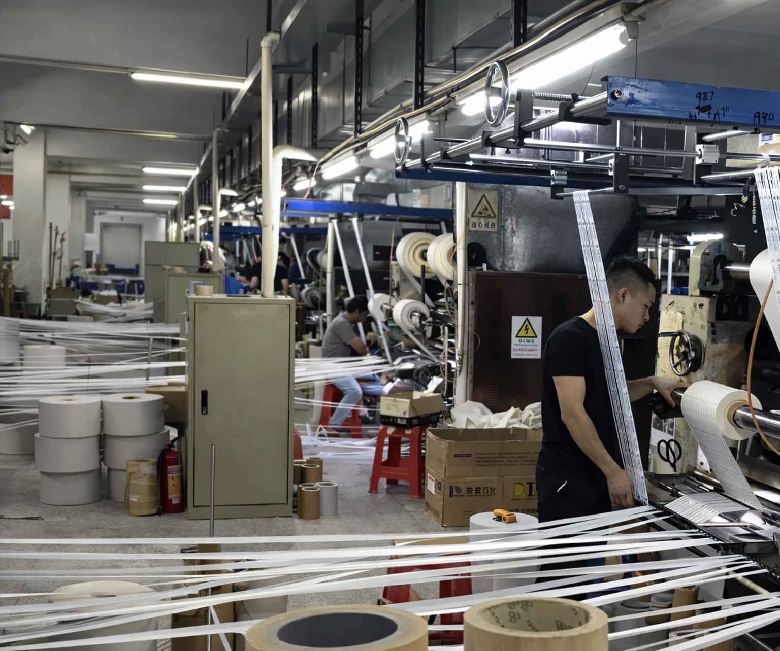 heat transfer printing workshop for custom lanyard manufacturing