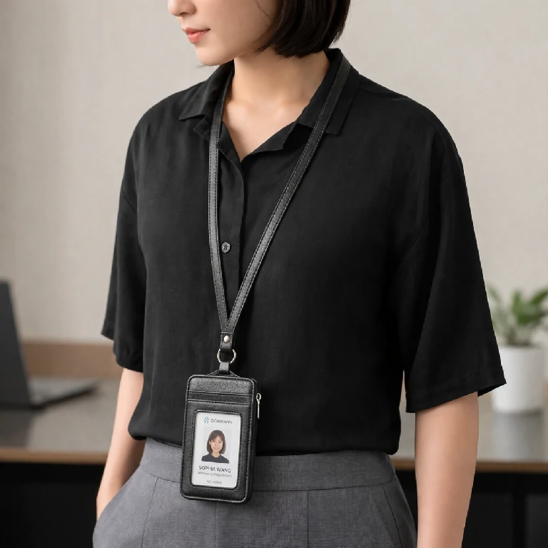 id badge holder application