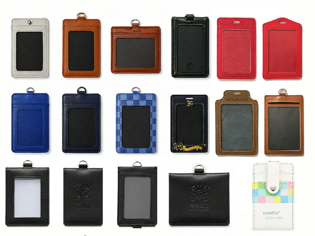 custom leather badge holder