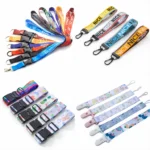 Custom heat transfer lanyards, luggage straps, baby bottle straps, and woven label wrist straps