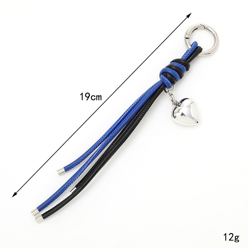 PU Leather Heart Tassel Lanyard Keychain for Phone and Bag Accessories