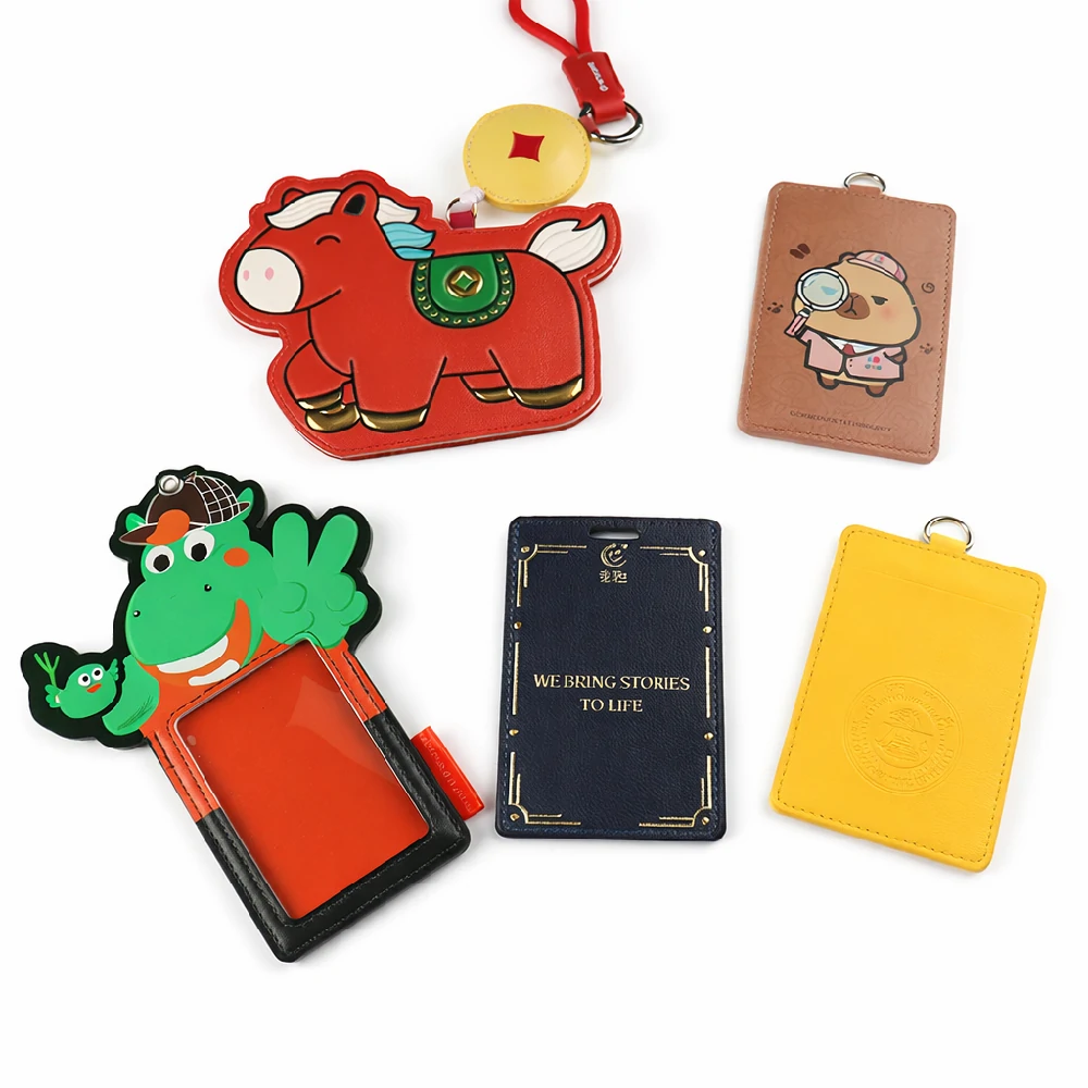 custom foil stamped leather card holder