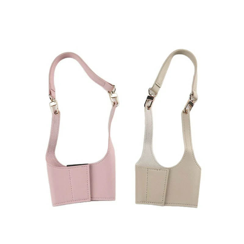 custom leather insulated bottle sleeve