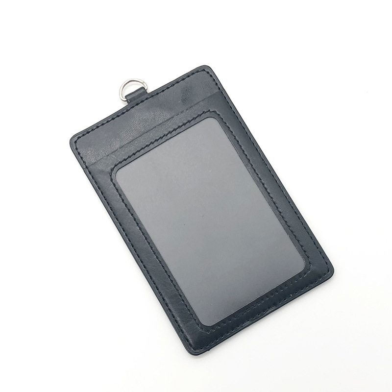 Foil Stamped PU Leather Card Holder – Custom ID Card Sleeve for Promotional Use (OEM Factory)