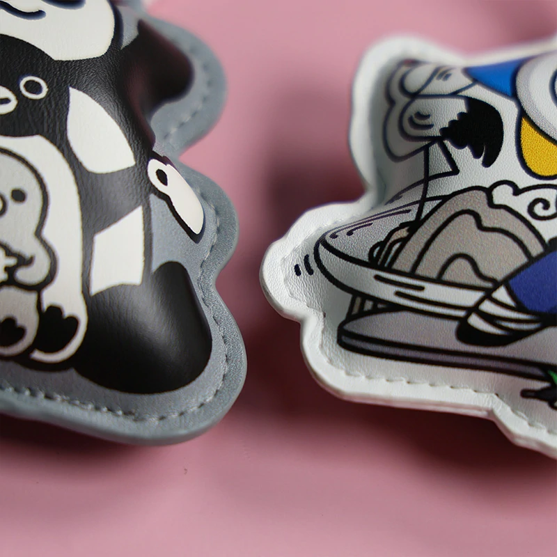 Printed PVC Leather Scented Keychain – Cartoon Stuffed Aroma Hanging Toy (OEM Factory)