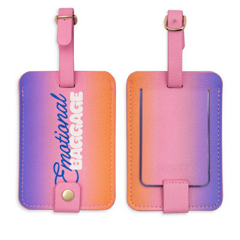 PU Leather Luggage Tag – Custom Foil Stamped Travel ID Tag (OEM Factory)