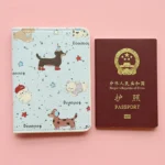 Cute PU Leather Passport Holder – Travel Card Organizer with Printed Design (OEM Factory)