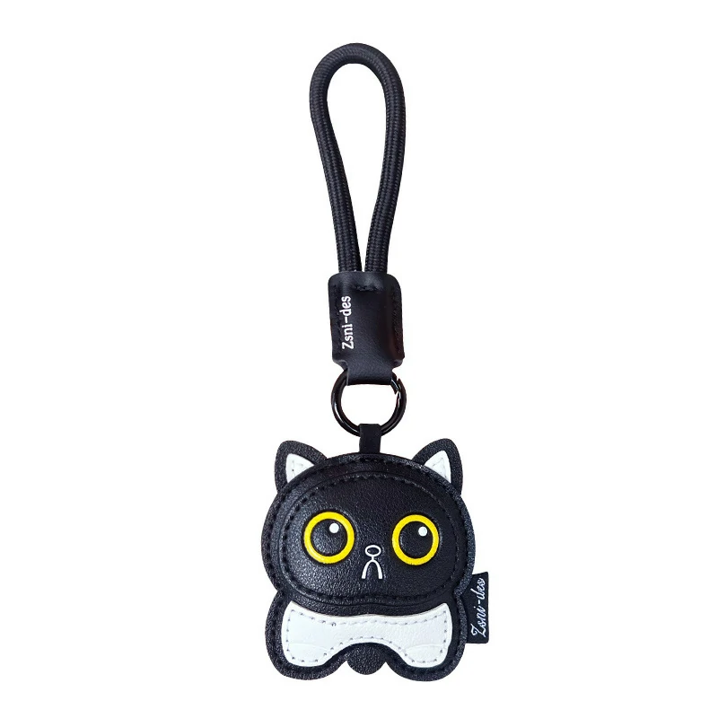 PU Leather Cat Keychain – Cute Cartoon Keychain Gift for Promotional Use (OEM Factory)