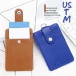 Custom Leather ID Badge Holder – Retractable Multi Card ID Holder (OEM Factory)