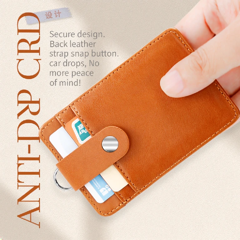 Custom Leather ID Badge Holder – Retractable Multi Card ID Holder (OEM Factory)