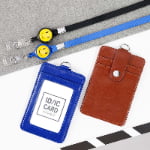 Custom Leather ID Badge Holder – Retractable Multi Card ID Holder (OEM Factory)