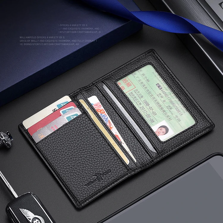 leather id card holder with clear window