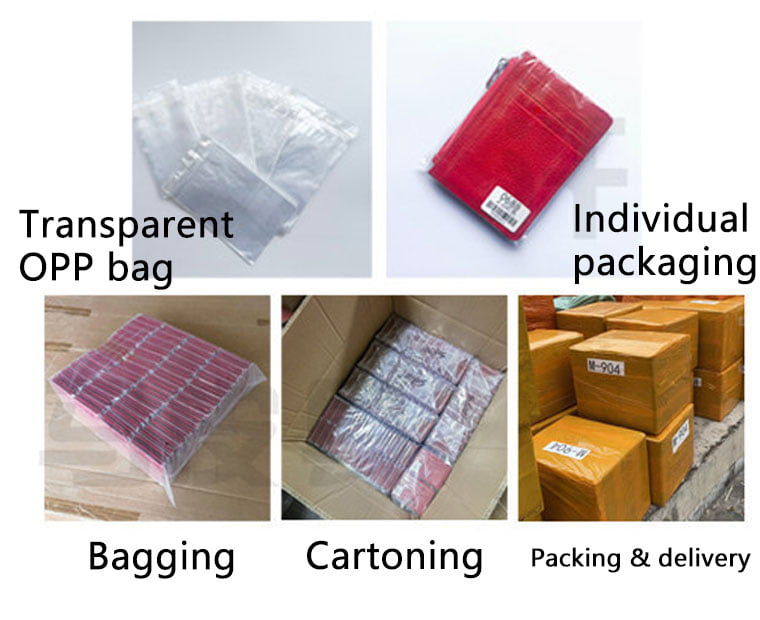 custom leather badge holder oem production sample approval and packing process